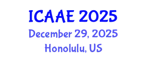 International Conference on Aerospace and Aviation Engineering (ICAAE) December 29, 2025 - Honolulu, United States