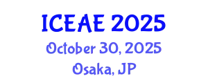 International Conference on Environmental and Agricultural Engineering (ICEAE) October 30, 2025 - Osaka, Japan