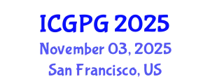 International Conference on Geomorphology and Physical Geography (ICGPG) November 03, 2025 - San Francisco, United States