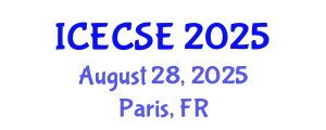 International Conference on Electrical and Computer Systems Engineering (ICECSE) August 28, 2025 - Paris, France
