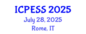 International Conference on Physical Education and Sport Science (ICPESS) July 28, 2025 - Rome, Italy