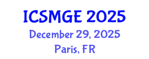 International Conference on Soil Mechanics and Geotechnical Engineering (ICSMGE) December 29, 2025 - Paris, France