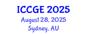 International Conference on Civil and Geological Engineering (ICCGE) August 28, 2025 - Sydney, Australia