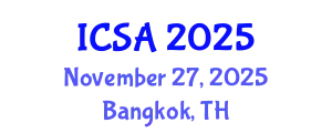International Conference on Surgery and Anesthesia (ICSA) November 27, 2025 - Bangkok, Thailand
