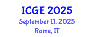 International Conference on Geotechnical Engineering (ICGE) September 11, 2025 - Rome, Italy