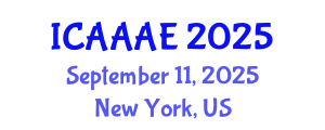 International Conference on Aeronautical and Aerospace Engineering (ICAAAE) September 11, 2025 - New York, United States