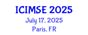 International Conference on Information Management Systems Engineering (ICIMSE) July 17, 2025 - Paris, France