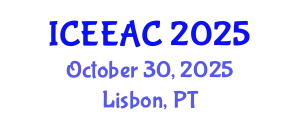 International Conference on Electrical Engineering and Automation Control (ICEEAC) October 30, 2025 - Lisbon, Portugal