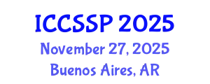 International Conference on Circuits, Systems, and Signal Processing (ICCSSP) November 27, 2025 - Buenos Aires, Argentina