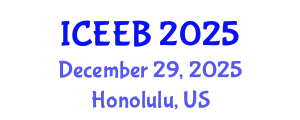 International Conference on Ecology and Environmental Biology (ICEEB) December 29, 2025 - Honolulu, United States