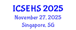 International Conference on Sport, Exercise and Health Sciences (ICSEHS) November 27, 2025 - Singapore, Singapore