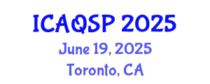 International Conference on Applied Quantum and Statistical Physics (ICAQSP) June 19, 2025 - Toronto, Canada