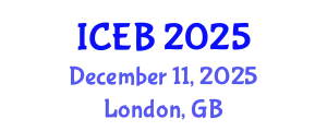 International Conference on Ecosystems and Biodiversity (ICEB) December 11, 2025 - London, United Kingdom