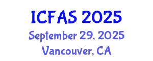 International Conference on Fisheries and Aquatic Sciences (ICFAS) September 29, 2025 - Vancouver, Canada
