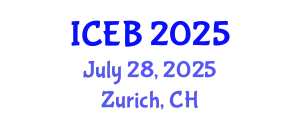 International Conference on Ecosystems and Biodiversity (ICEB) July 28, 2025 - Zurich, Switzerland
