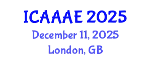 International Conference on Aeronautical and Aerospace Engineering (ICAAAE) December 11, 2025 - London, United Kingdom