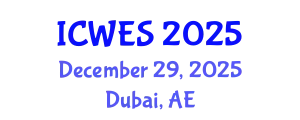 International Conference on Water and Environmental Sciences (ICWES) December 29, 2025 - Dubai, United Arab Emirates