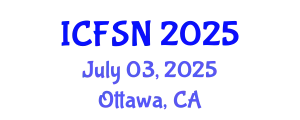 International Conference on Food Security and Nutrition (ICFSN) July 03, 2025 - Ottawa, Canada