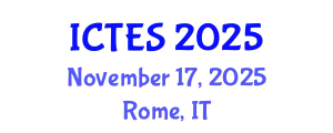 International Conference on Teaching and Education Sciences (ICTES) November 17, 2025 - Rome, Italy