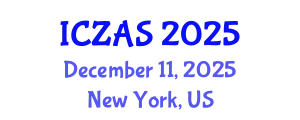 International Conference on Zoology and Animal Science (ICZAS) December 11, 2025 - New York, United States