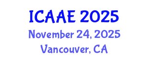 International Conference on Aerospace and Aviation Engineering (ICAAE) November 24, 2025 - Vancouver, Canada