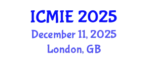 International Conference on Mechatronics, Manufacturing and Industrial Engineering (ICMIE) December 11, 2025 - London, United Kingdom
