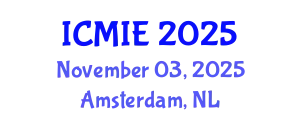 International Conference on Mechatronics, Manufacturing and Industrial Engineering (ICMIE) November 03, 2025 - Amsterdam, Netherlands
