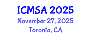 International Conference on Marine Science and Aquaculture (ICMSA) November 27, 2025 - Toronto, Canada
