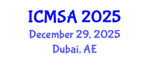 International Conference on Marine Science and Aquaculture (ICMSA) December 29, 2025 - Dubai, United Arab Emirates