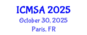 International Conference on Marine Science and Aquaculture (ICMSA) October 30, 2025 - Paris, France