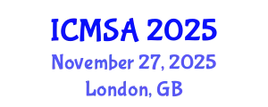 International Conference on Marine Science and Aquaculture (ICMSA) November 27, 2025 - London, United Kingdom