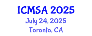 International Conference on Marine Science and Aquaculture (ICMSA) July 24, 2025 - Toronto, Canada