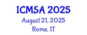 International Conference on Marine Science and Aquaculture (ICMSA) August 21, 2025 - Rome, Italy
