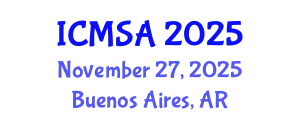 International Conference on Marine Science and Aquaculture (ICMSA) November 27, 2025 - Buenos Aires, Argentina