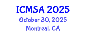 International Conference on Marine Science and Aquaculture (ICMSA) October 30, 2025 - Montreal, Canada
