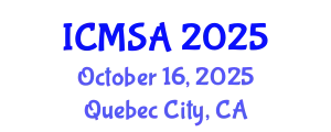 International Conference on Marine Science and Aquaculture (ICMSA) October 16, 2025 - Quebec City, Canada