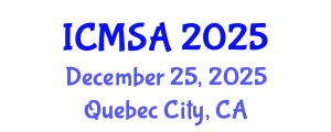 International Conference on Marine Science and Aquaculture (ICMSA) December 25, 2025 - Quebec City, Canada
