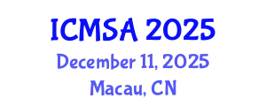 International Conference on Marine Science and Aquaculture (ICMSA) December 11, 2025 - Macau, China