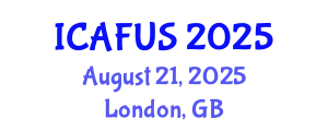 International Conference on Agriculture, Food and Urbanizing Society (ICAFUS) August 21, 2025 - London, United Kingdom