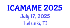 International Conference on Aerospace, Mechanical, Automotive and Materials Engineering (ICAMAME) July 17, 2025 - Helsinki, Finland