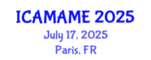 International Conference on Aerospace, Mechanical, Automotive and Materials Engineering (ICAMAME) July 17, 2025 - Paris, France