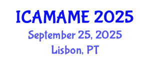 International Conference on Aerospace, Mechanical, Automotive and Materials Engineering (ICAMAME) September 25, 2025 - Lisbon, Portugal