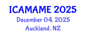 International Conference on Aerospace, Mechanical, Automotive and Materials Engineering (ICAMAME) December 04, 2025 - Auckland, New Zealand