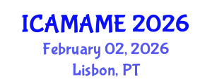 International Conference on Aerospace, Mechanical, Automotive and Materials Engineering (ICAMAME) February 02, 2026 - Lisbon, Portugal