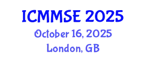 International Conference on Manufacturing and Materials Science and Engineering (ICMMSE) October 16, 2025 - London, United Kingdom