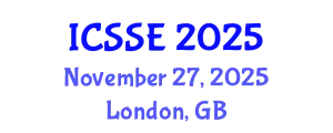 International Conference on Software Science and Engineering (ICSSE) November 27, 2025 - London, United Kingdom