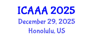 International Conference on Applied Aerodynamics and Aeromechanics (ICAAA) December 29, 2025 - Honolulu, United States