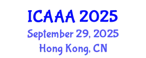 International Conference on Applied Aerodynamics and Aeromechanics (ICAAA) September 29, 2025 - Hong Kong, China