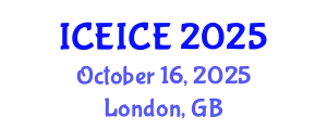 International Conference on Electronics, Information and Communication Engineering (ICEICE) October 16, 2025 - London, United Kingdom