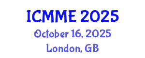 International Conference on Mechanical and Materials Engineering (ICMME) October 16, 2025 - London, United Kingdom